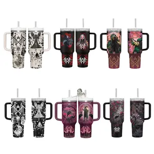 [Collection] Sleep Token Music Tumbler 40oz with Handle, Alternative Metal Aesthetic Cup, Worship Ritual Inspired Mug, Dark Atmospheric Band Fan Gift, Moody Rock Travel Mug, Stainless Steel Tumbler