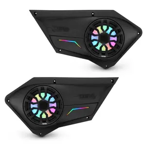 DS18 PROFD8LD Polaris RZR Front Door Panels, Loaded with NXL-IQ/BK 8" Component Speakers, 0.4 oz Glass Fiber Build with UV Protection