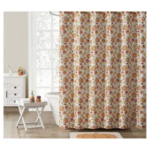 VCNY Home Autumn Leaves 16-pc Pumpkins Shower Curtain Bath Set