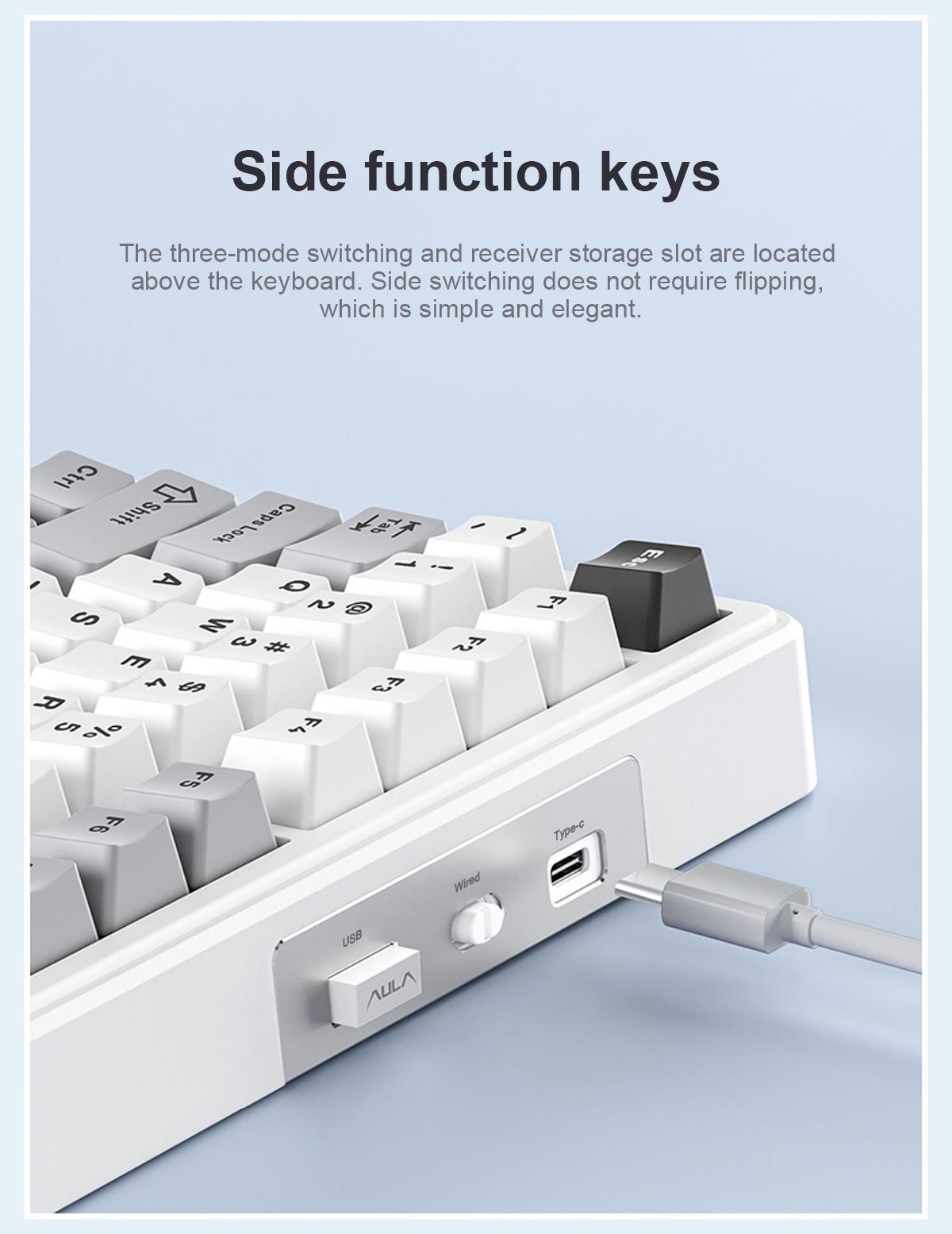 AULA F99 Wireless Mechanical Gaming Keyboard, Numpad Tri-Mode BT5.0/2.4GHz/USB-C Gasket Hot Swappable Custom, Pre-lubed Linear Switches,RGB Backlit Keyboard for PC/Tablet/Xbox/PS5,Office Computer Accessories CreamyKeyboards TikTokShopfalldealsforyou