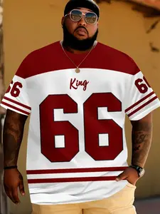 Men's Oversized Vintage Basketball Jersey, Breathable Sportswear, King #66 Design, Loose Fit, Short Sleeve, All Seasons