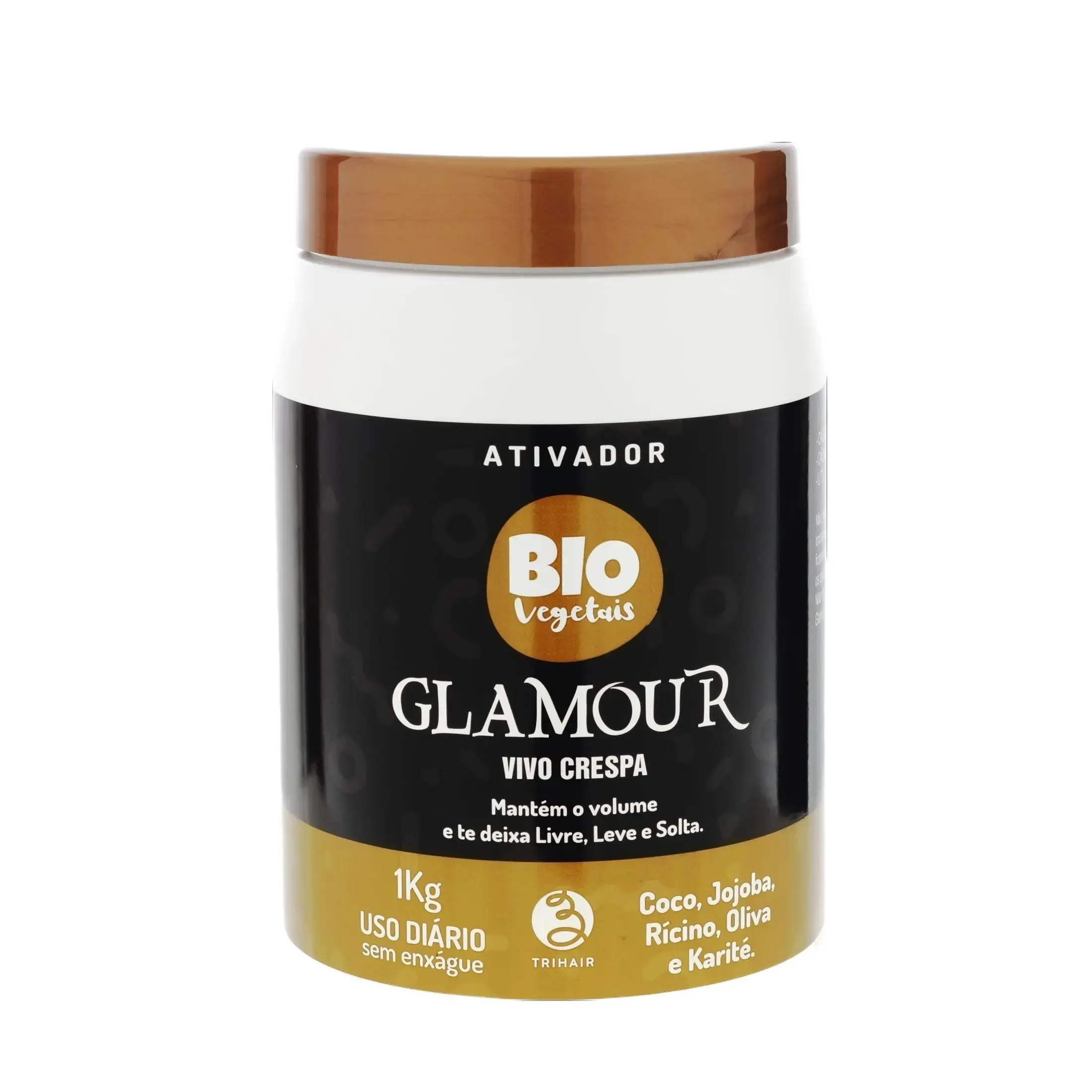 Trihair Glamour Vivo Crespa Curl Activator - Vegan & Paraben-Free Intensive Treatment for Curly Hair with Coconut Olive Jojoba & Castor Oils 1000gr
