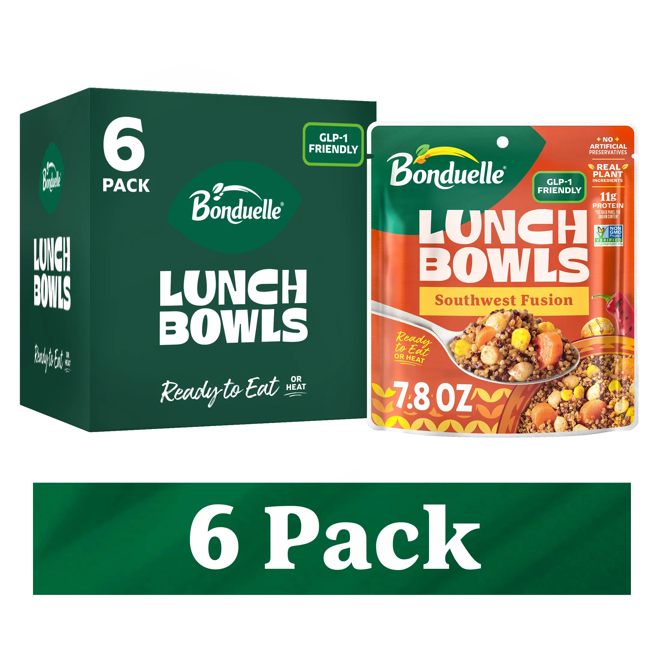 6 pack Bonduelle Lunch Bowls-Southwest Fusion