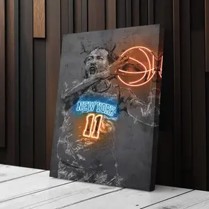 Jalen Brunson Poster – New York Knicks NBA, Basketball Poster for Man Cave, Kids Room, Fan Gift, Home Decor- Unframe