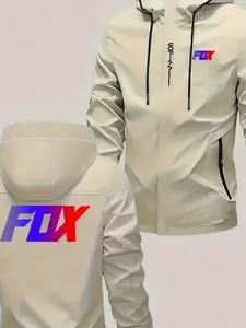 Fox Unisex All-Weather Jacket, Full Zip Hooded Ski Snowboard Coat, Pockets, Winter Clothing, Casual Slim Fit