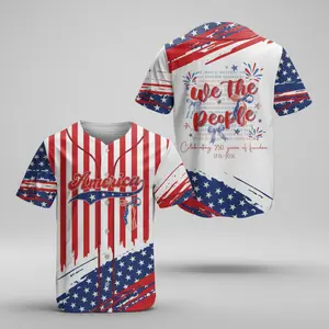 America 250th Anniversary Baseball Jersey, We The People 1776–2026 Patriotic Jersey, Independence Day 4th of July USA Jersey