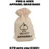 Pins & Aces Golf Co Men's Clothes Bag - Apparel Grab Bag