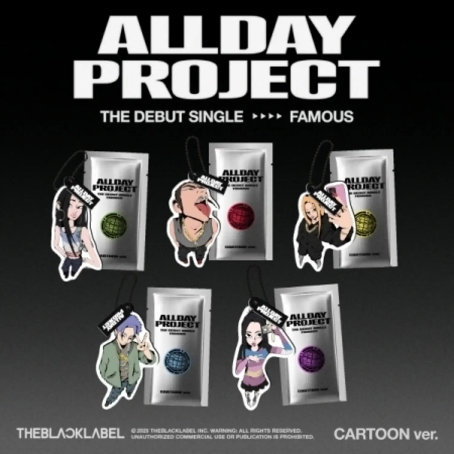 Allday Project - Famous - Cartoon Version - incl. Cartoon Keyring + QR Photocard  [DISCLESS DIGITAL] Photos, Asia - Import