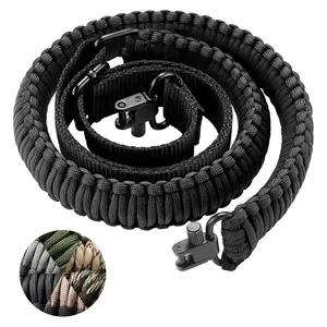 CVLIFE 550 Paracord Sling Strap Nylon 2 Point Sling with Tri-Lock Swivel Adjustable 39-50" for Hunting, Outdoor & Multifunctional Use