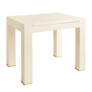 Shagreen Chess Side Table - Cream