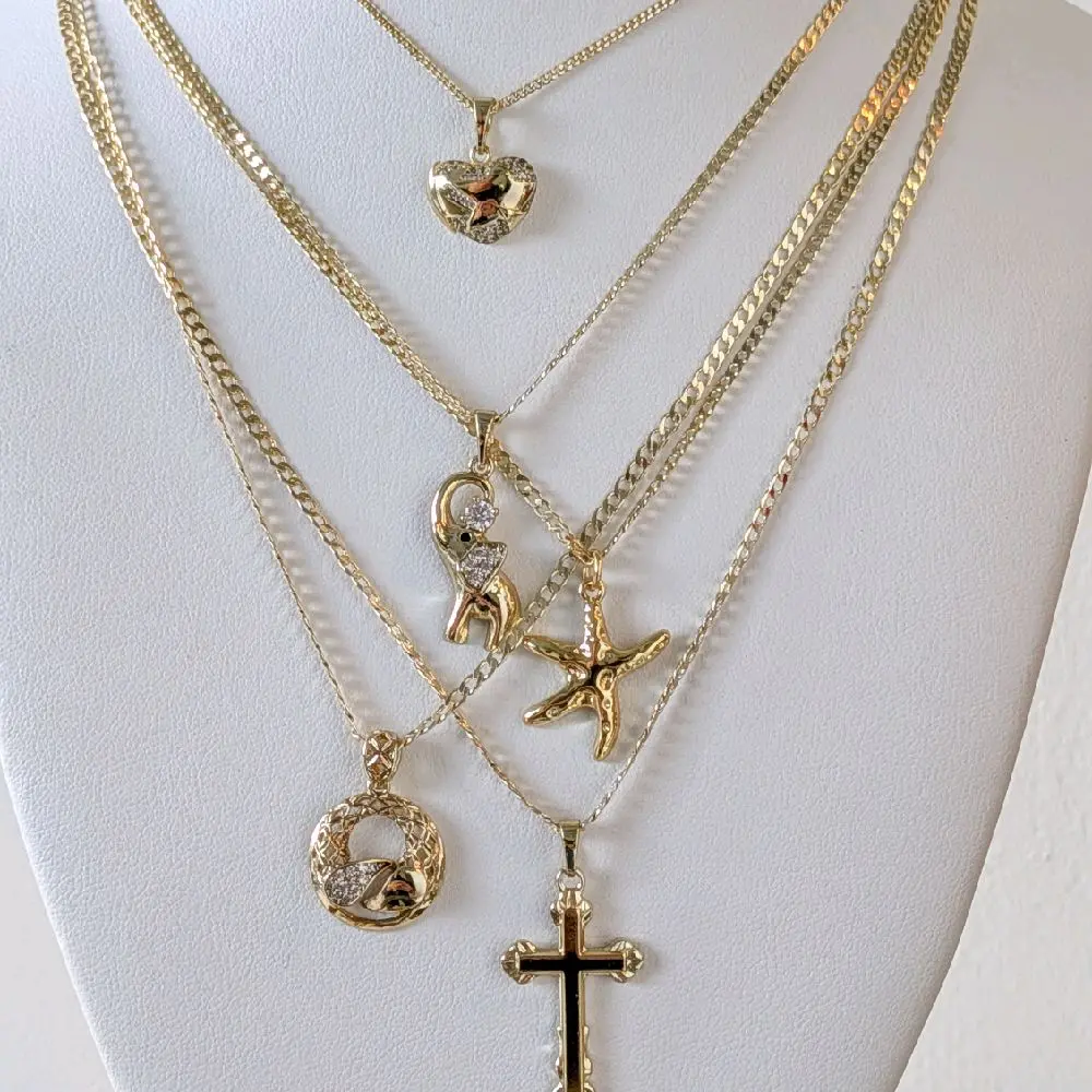 Elegant Chain with pendant The Gold Plated for Women's.