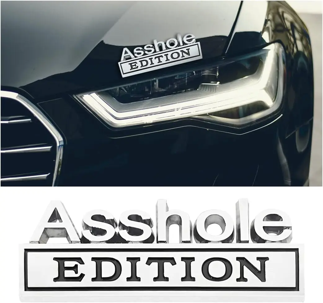 2pcs Emblem Car Decal, 3D Metal Letter Badge For Auto Front Hood, Trunk, Fender, Strong Adhesive Car Replacement Sticker, Universal Vehicle Exterior Decorations