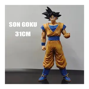 Dragon Ball Z Figures Black Hair Son Goku Action Figures 31cm PVC Anime Goku Statue Model Collection Toys Birthday Doll Gifts