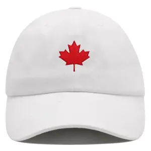Embroidered Maple Leaf Dad Hat Canadian Pride Cotton Baseball Cap
