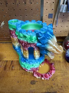 Dragon Castle Dice Tower with Can Holder | 3D Printed Tabletop Gaming Accessory