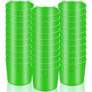 30 count Chicken Coop Feeder Water Cup,8 oz Cage Cups Chicken Feeder Waterer, Cage Cups Birds  Feeders, Chicken Feeder Water Bowl for Parakeet Poultry Pigeon Bunny Wire Cage(Green)