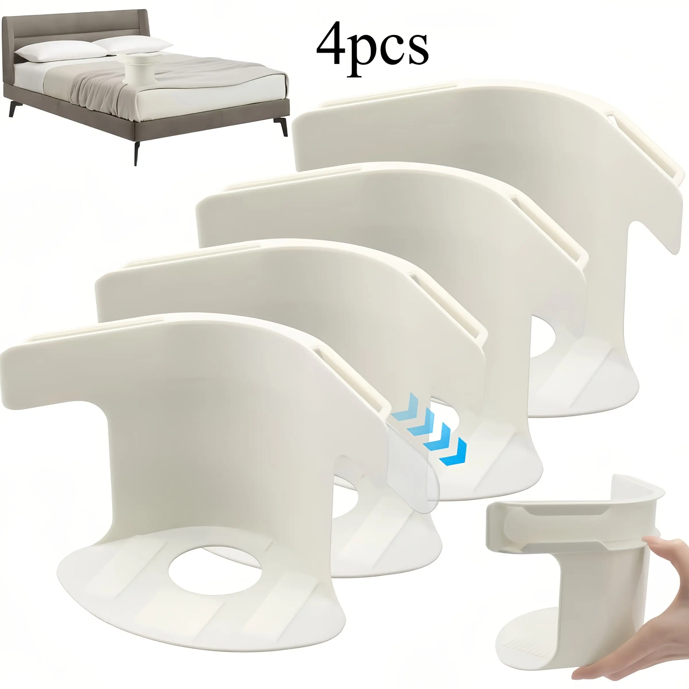 Invisible Sheet Fasteners 4 Pack Durable Non-Slip Mattress Straps, Fits All Bed Sizes, Easy Installation, Modern Bedding Accessories, Locking Sheet Fasteners, Sheet Holder Straps, Secure Mattress Strap, Sheet Grippers Straps