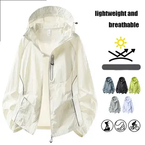 SUMIMERVIBES Men’s Summer Hooded Sun Protection Jacket — ultra-thin, breathable, windproof outdoor fishing jacket; summer essential, vacation essential