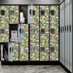 Tropical Leaf Pattern Magnetic Wallpaper, 1 Count Removable Waterproof Wall Sticker, Decorative Sticker for Home School Office Dormitory