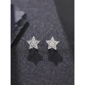2pcs Hip Hop Fashion Star Shape Men'S Earrings Fashion Accessories