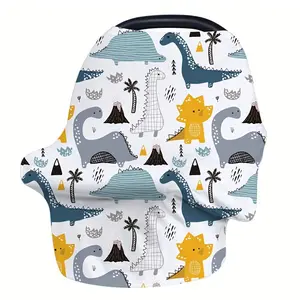 Nursing Cover Breastfeeding Cover, Stretchy Car Seat Cover for Babies, Soft Breathable Infant Carseat Canopy, Shopping Cart/High Chair/Stroller Covers