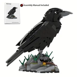 357pcs Raven Building Blocks Set |   Animal Model Bird Bricks, Perfect for Christmas, for halloween Gifts, Birthday Gift, Made of ABS Material