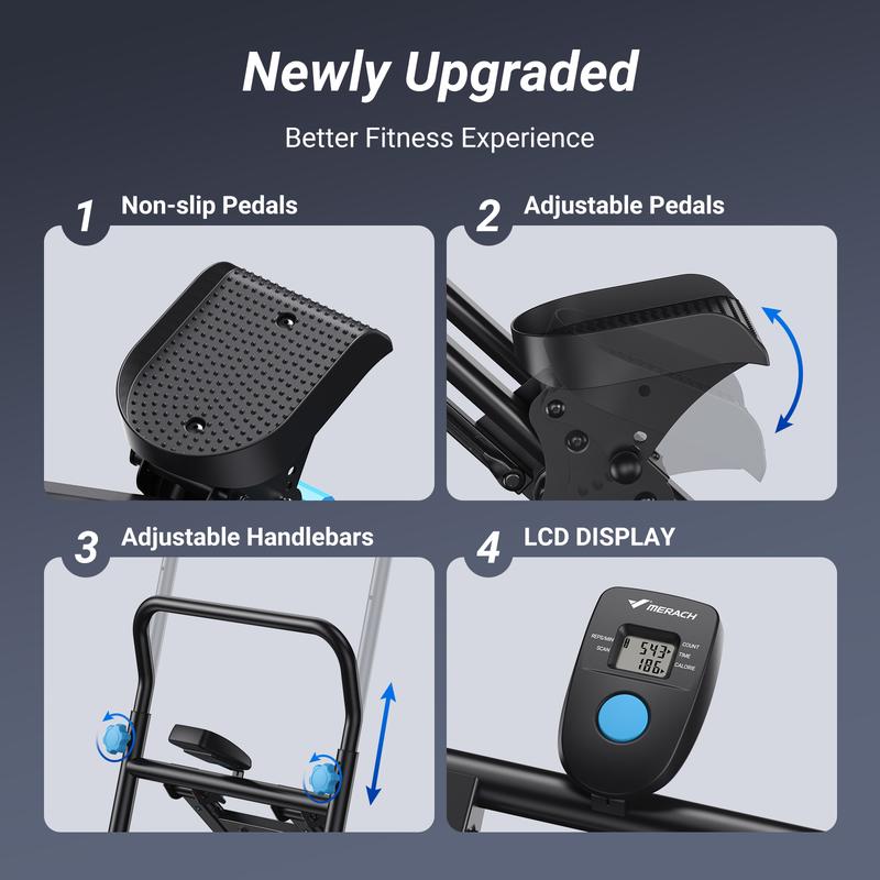 （Live Only）Special Link for Flash sale Merach Stair Stepper with Handlebar for Full-Body Workout, 300LBS Capacity,  Compact Cardio Climber Exercise Machine with Adjustable Pedals, Vertical Climber for Home Gym, TikTokShopBlackFriday