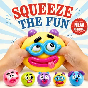 Dog Face Swap Squishy Toy, Soft Sensory Stress Ball, Cute Smiley Squeeze Fidget Toy for Desk, Relaxation Gift for Teens & Adults