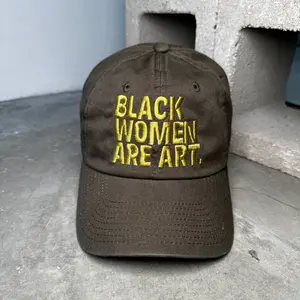 Chartreuse Black Women Are Art Dad Hat