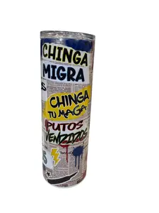 Chinga Tu MAGA – 20oz Glitter Tumbler w/ Lid, Straw + Gift Box