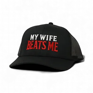 My Wife Beats Me Premium Snapback Trucker Hat 6666 and Logo Patch