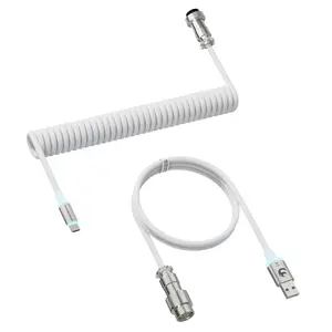 MAMBASNAKE C01Ultra Custom Aviator Cable TPU RGB Light Up USB-C Gaming Keyboard Mouse Cable