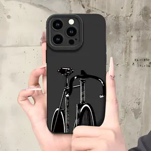 Trendy and Cool Bicycle Design Phone Case - Long-lasting Print,  Cutout, Shockproof, Anti-Slip Matte Finish, Wholesale Soft TPU Case with Comfortable Grip, UV Printed for iPhone 17 E Air Pro ProMax iPhone16 15 14 Plus 13 12 Mini 11 X XS XRl