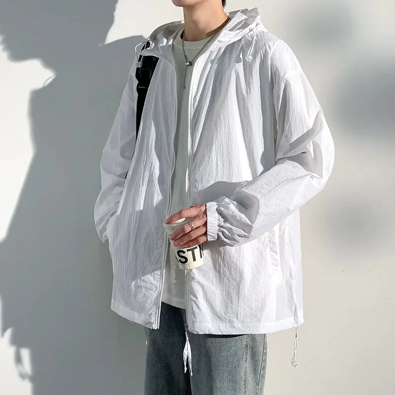 UPF50 ice silk sun-protective clothing jacket, men's summer thin outdoor fishing quick-drying spring and autumn down jacket