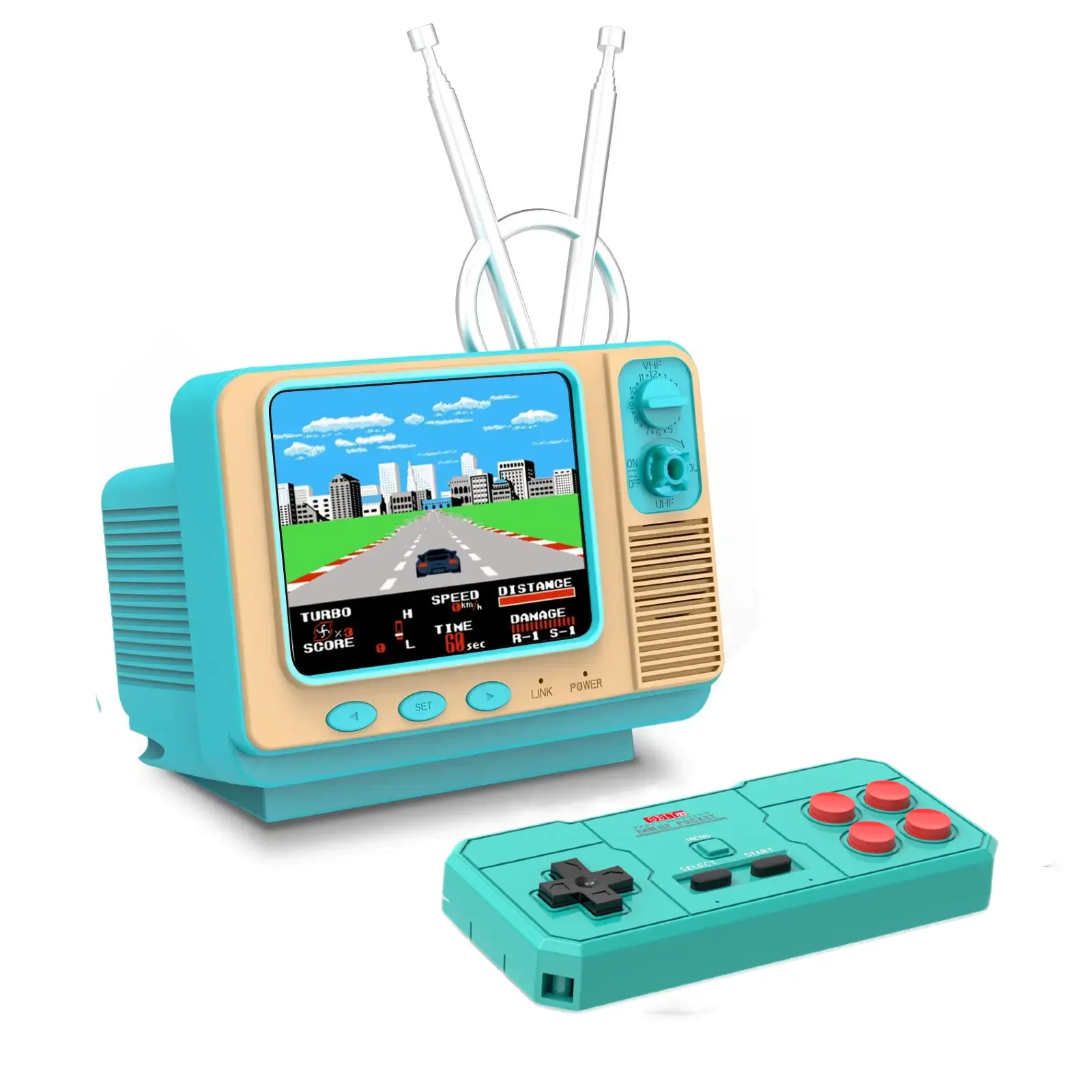 Retro Video Games Console GV300S Mini TV Style 308 Video Games Player with Handheld Gamepad