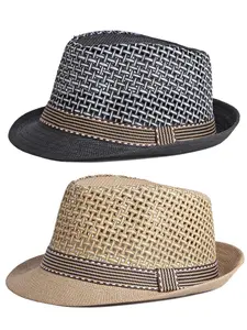 2Pack The Hat Depot Light Weight Classic Soft Cool Mesh Crushable Fedora Sun Hat