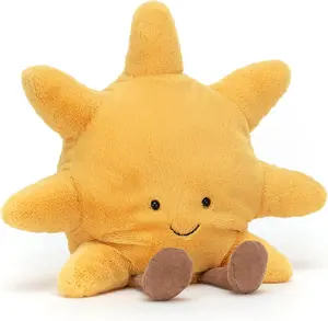 Jellycat Amuseables Sun Plush Medium | 12" Golden Yellow Sunshine Stuffed Toy | Cheerful Aesthetic Room Decor & Birthday Gift | Happy Sun Desk Mascot