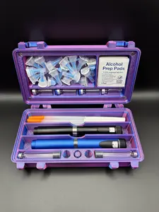 2 Pen Peptide / Insulin Compact Case With Built In Vial Primer