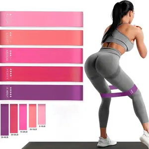 Portable Resistance Band Set, 5 Counts/set Elastic Band, Yoga & Pilates Equipment, Workout Elastic Band for Women, Gym, Pilates, Weight Training & Sports, Heavy Exercise Bands