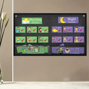 Roylanz Children Visual Calendar, Chore Chart Routine Schedule, Time Learning with Cards, Educational Gift for Kids, Autism, Boys Girls