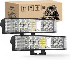 Nilight Side Shooter LED Pods 2PCS 6.5 Inch 60W Flood Spot Beam Combo LED Light Bar LED Fog Light Driving Light Led Work Light for Truck ATV UTV Boat Automotive dealsforyoudays