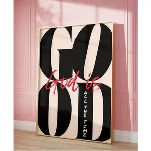 God Is Good All The Time Print - Aesthetic Bible Verse Poster, Christian Wall Art God Quote Poster, Typography Decor, Christian Modern Print, Prayer Room Decor, No Frame