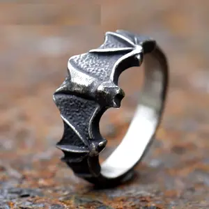 New Men's and Women 316L Stainless Steel Train Dragon Night Ring Fashion Jewelry Unique Design
