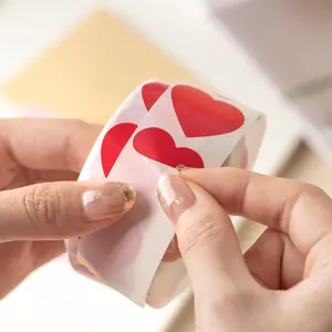 500 Heart-Shaped Stickers, Valentine's Day Love Labels, Mother's Day Envelopes, Wedding Crafts, Scrapbook Gifts, Self-Adhesive ()