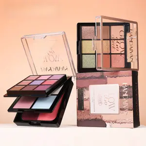 3-Tier All-in-One Makeup Palette - Features Long-Lasting & Blendable Eyeshadows, Highlighter and Blush for a Complete Face & Eye Look