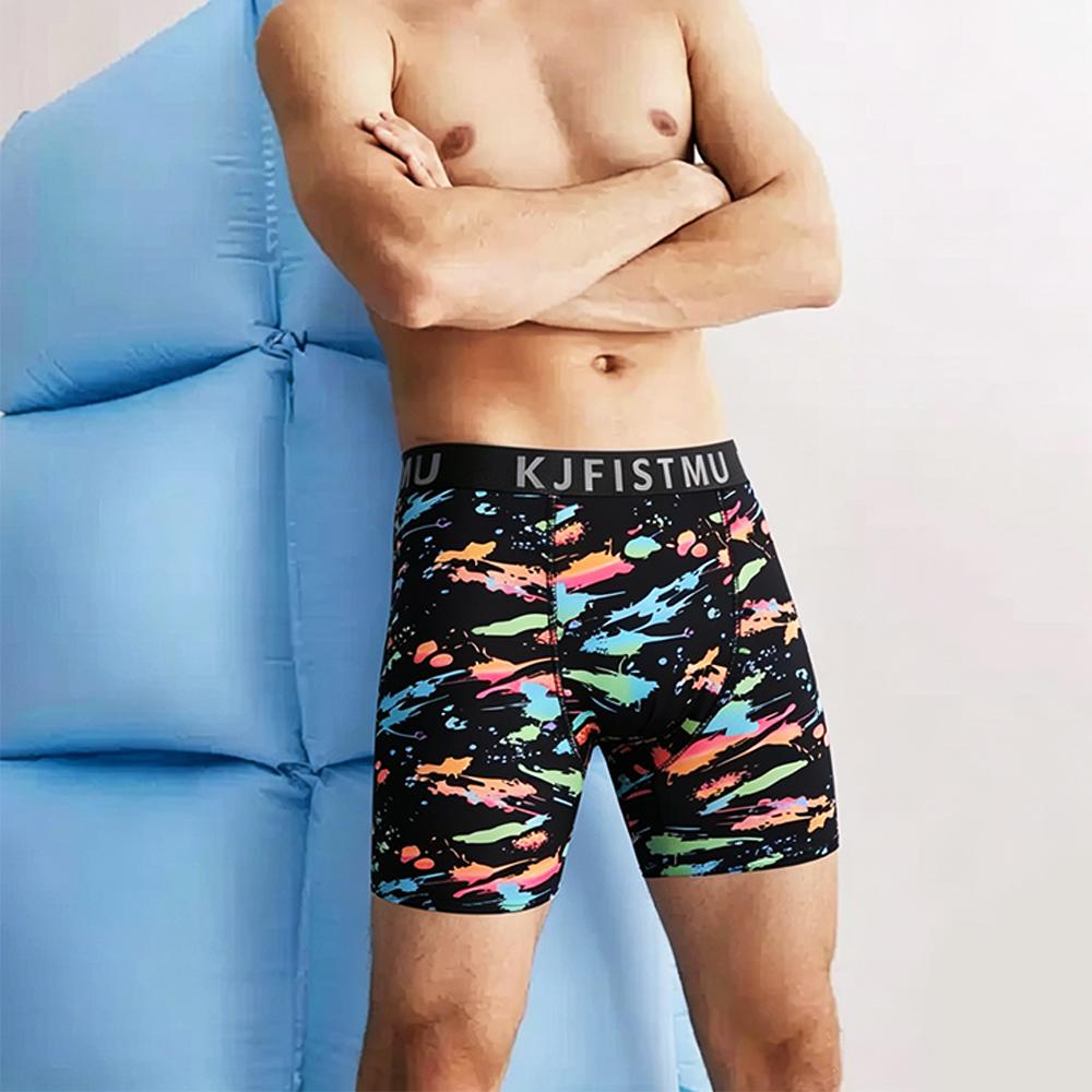 KJFISTMU 20-piece men's boxer briefs, random print set, men's elastic boxer briefs, soft and comfortable, close-fitting and breathable boxer briefs, a gift for husband or son