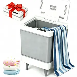 CNZHONGYINI Towel Warmer, 35L Folding Towel Warmer for Bathroom, Towel Warmer Bucket with Heating & Drying Modes,Timer Function, LED Display, and Auto Shut-Off Fits Up to 3 Oversized 40"X70" Towels