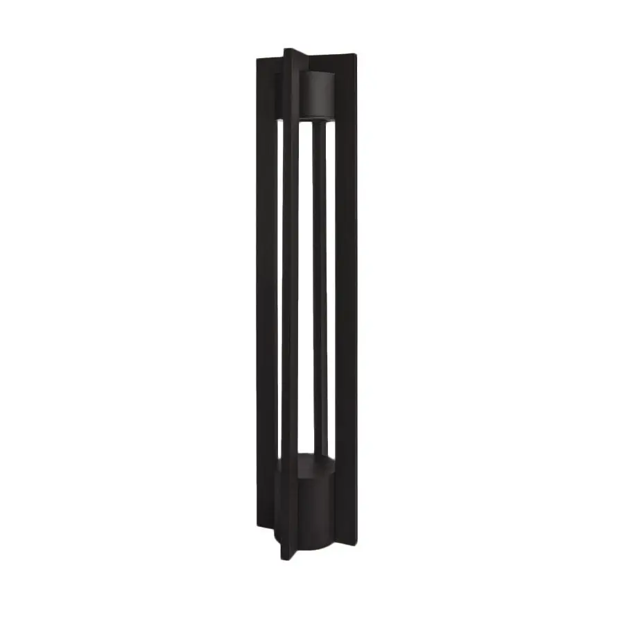 Chamber LED Bollard Black on Aluminum
