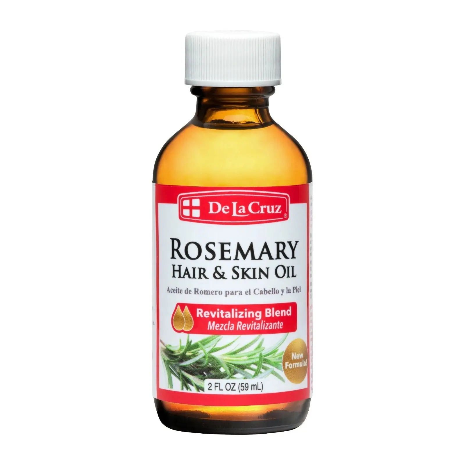 De La Cruz Nourishing Rosemary-Olive-Avocado Oil Blend, USA-Bottled Body & Massage Oil for Moisturizing & Haircare, Moisturizer