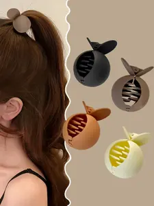 4 Small Ball-Shaped Hair Claw Clips, Everyday Commute Versatile Hair Accessory, Stylish and Functional Hair Pins for Women, Ponytail Claw Clip, Synthetic Claw Clip